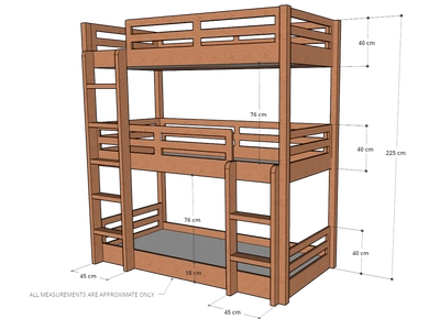 Triple Delight Bunk Bed-4