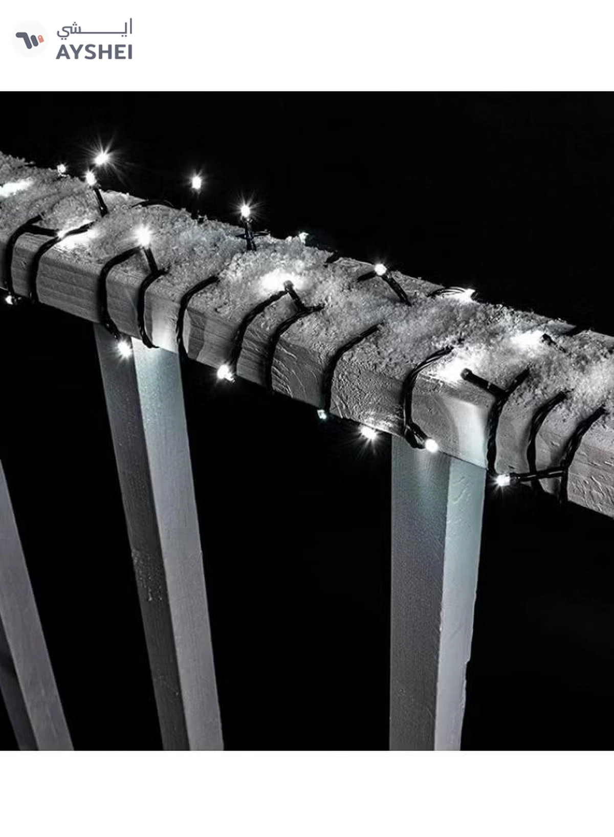 Yuwell 14 Meter 200 LED String Lights Decoration Lights Cool White Light 8 Modes Led Light Black Wire For Home Decorations Ramadan Lights Indoor & Outdoor Decoration Ramadan Decoration Light Diwali Lights Curtain Lights With 3-Pin UK Plug-1-1