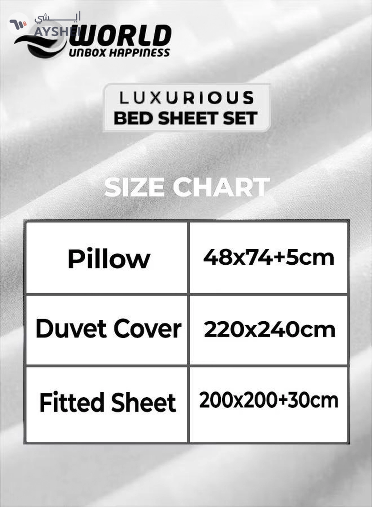 Eworld 4-Piece Luxury King Size White Striped Bedding Set-2-2