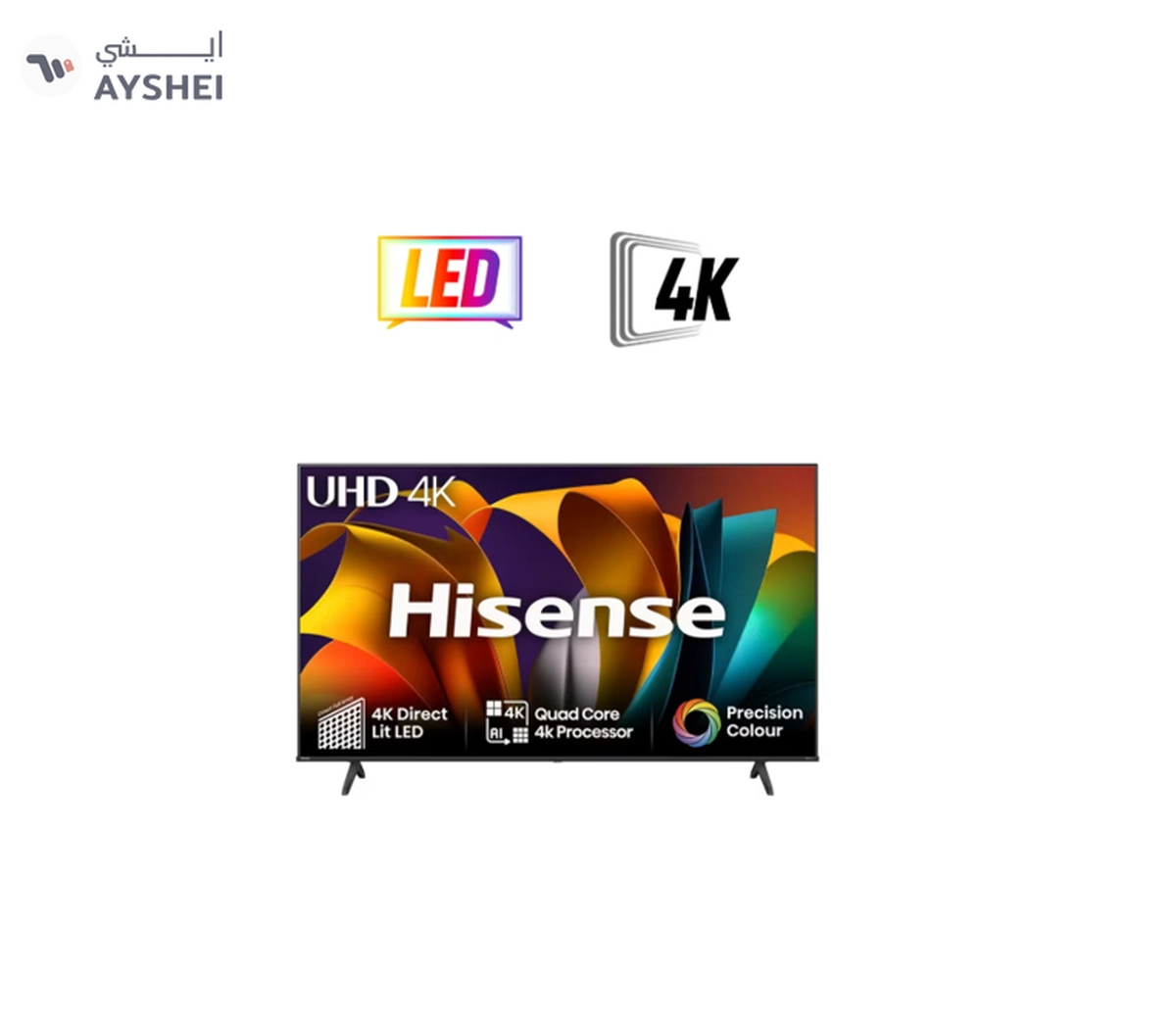 Hisense 43 Inch 4K Full Smart TV 43A61N Black-0-0