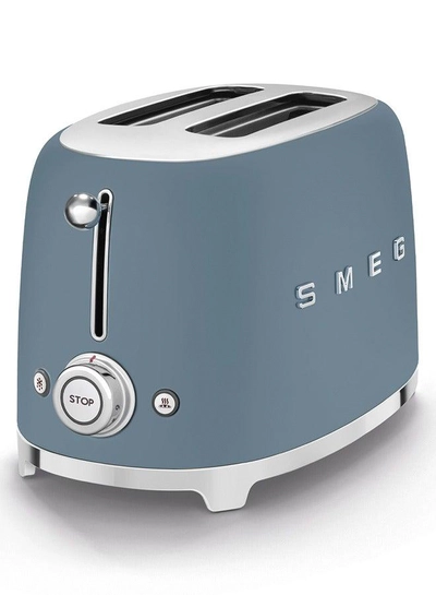 smeg Aesthetic 50's Style 2 Slice Toaster - 950 W TSF01SBMAU Storm Blue-0
