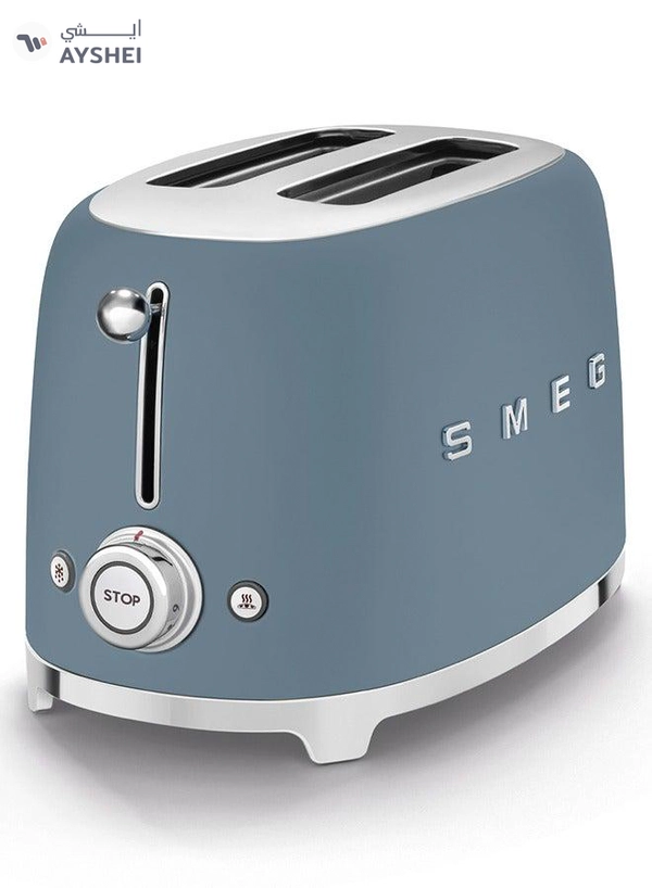 smeg Aesthetic 50's Style 2 Slice Toaster - 950 W TSF01SBMAU Storm Blue