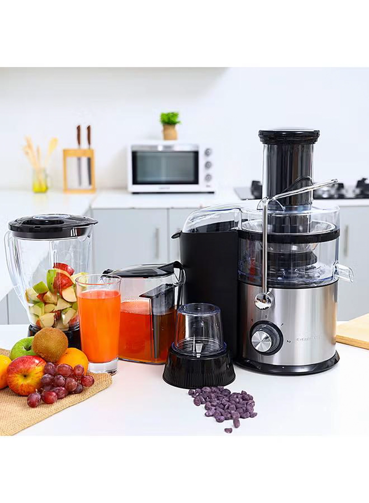  Olsenmark 3-In-1 Juicer And Blender 1.6 L 800.0 W Omje2234 Silver/Black/Clear-3-3