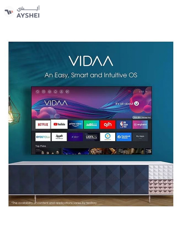 Hisense 55-Inch 4K UHD HDR Smart TV (Vidaa OS) 55A6GL/GE Black