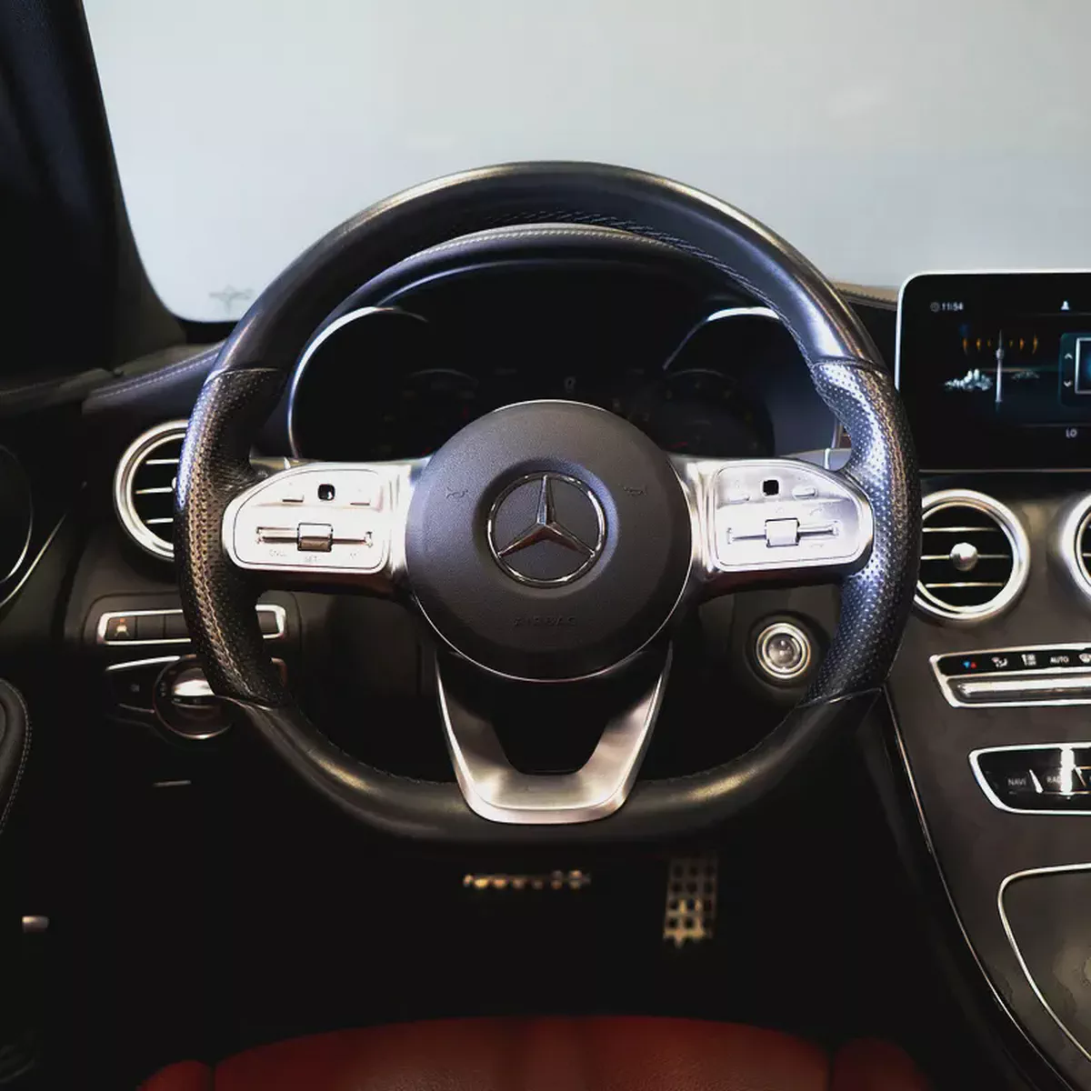 AED 2,394 P.M • 0% Downpayment • Mercedes-Benz C200 Premium • 1 Year Warranty-9-9