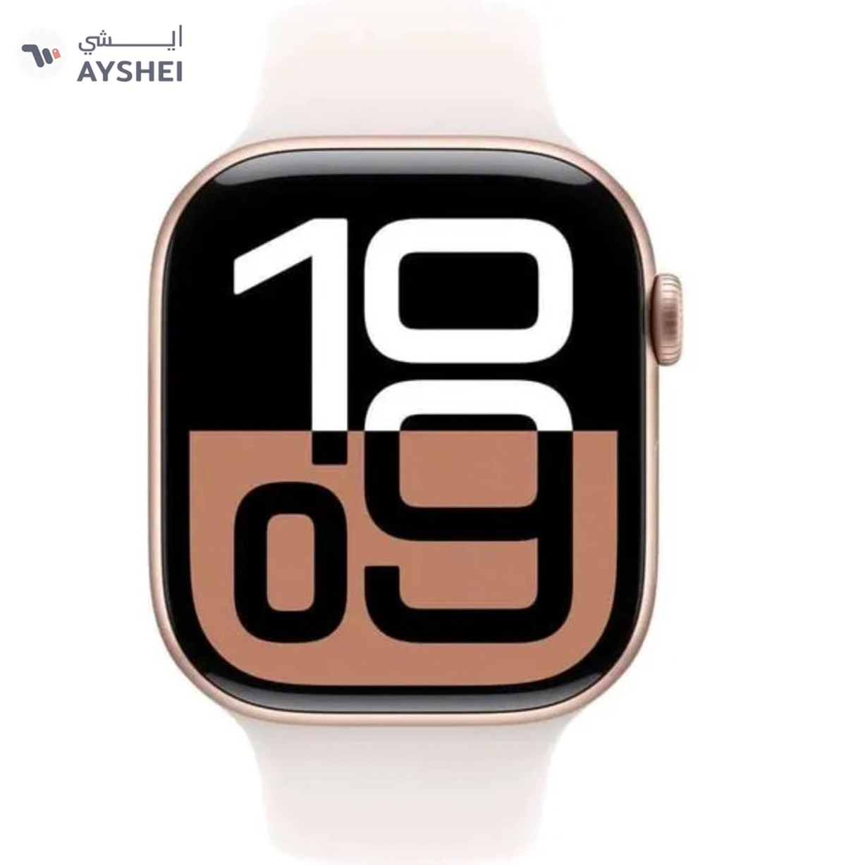 Apple Watch Series 10 GPS + Cellular 42mm Rose Gold Aluminium Case With Starlight Sport Band-0-0
