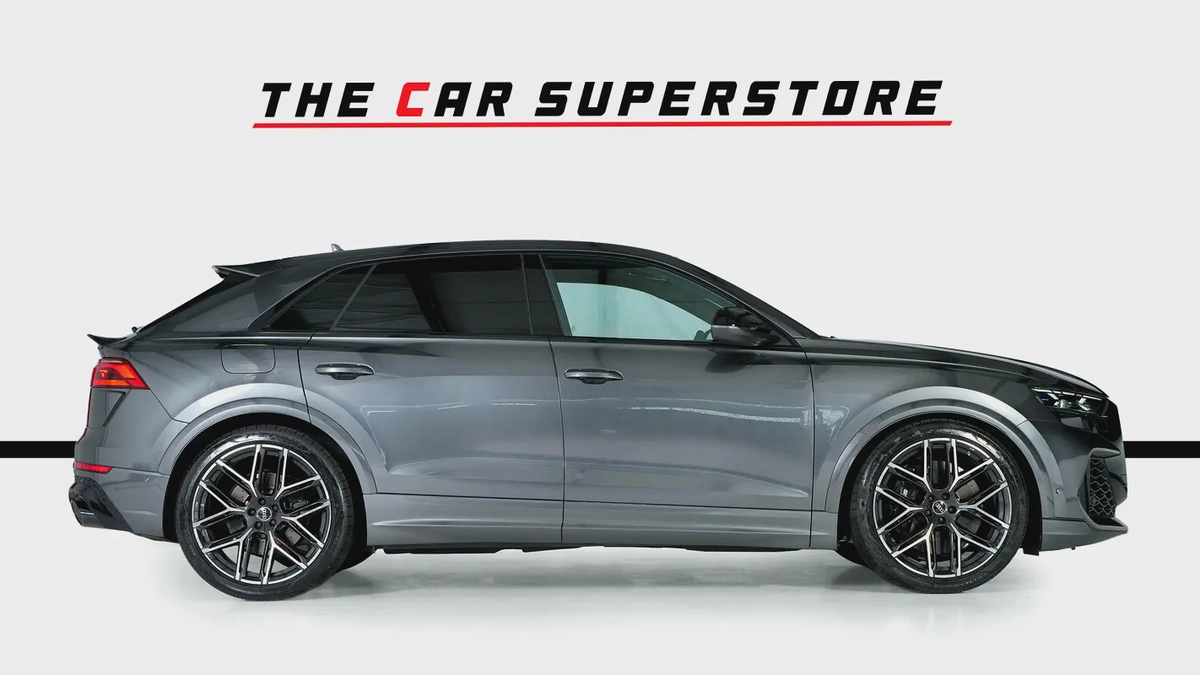 Audi RSQ8-23 Inch Multi spoke Diamond cut Rims-Super SUV-Daytona Grey-Carbon Fiber Trim-8-8
