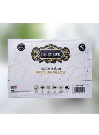PARRY LIFE Premium Pillow For Back, Neck, And Shoulder Support Soft Fluffy Stripe Hotel Pillows Microfiber White 75x50cm-0
