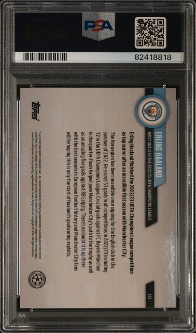 Erling Haaland 2022-23 Topps Now Sport Card PSA 10-1
