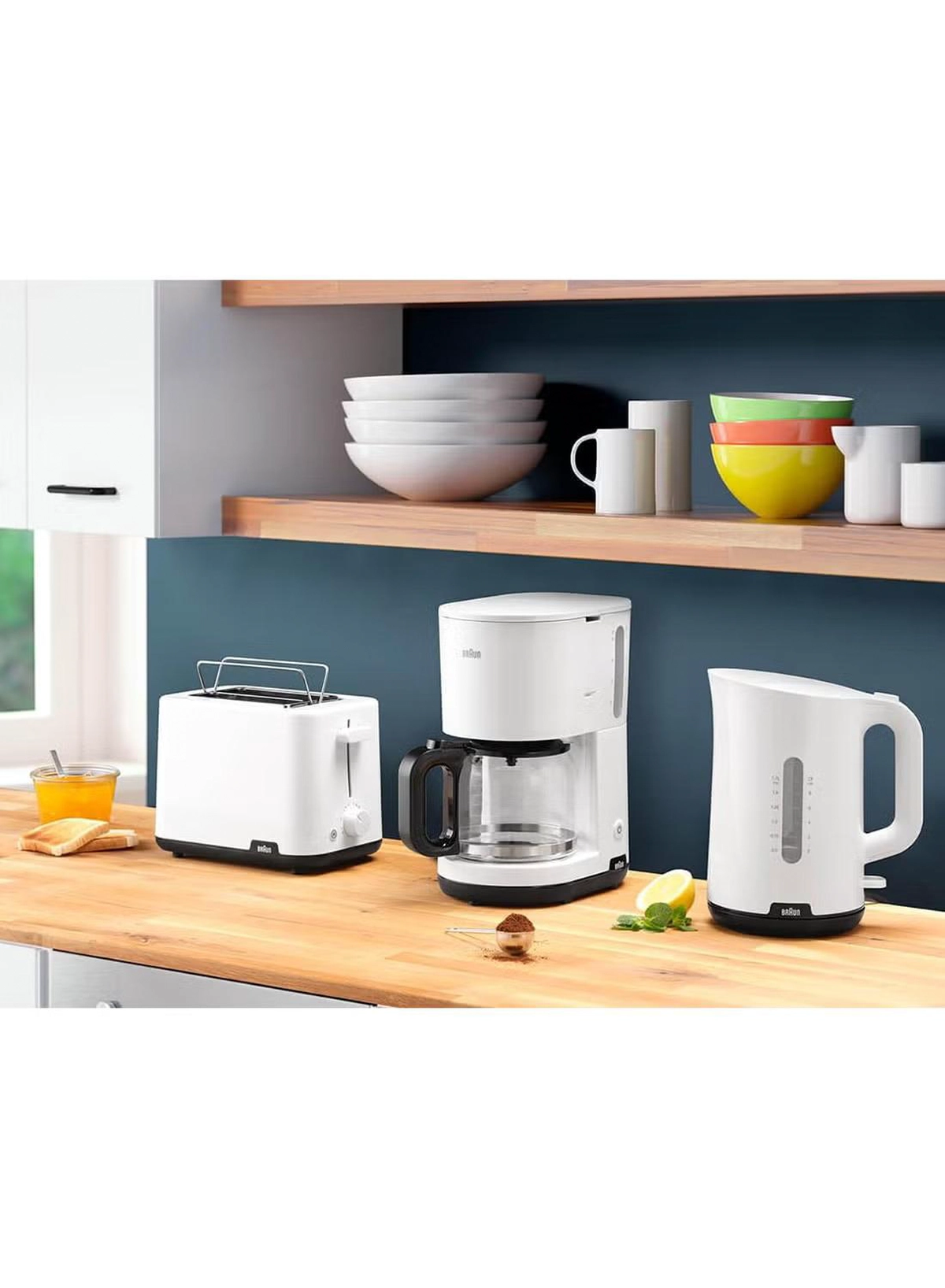 BRAUN Toaster, 2 Slots, 8 Browning Setting, Intelligent Heat Control, 3 in 1 Browning Knob, BPA Free, Illuminated Button, Auto Shut Off, Safety System 900 W HT1010WH White-2-2