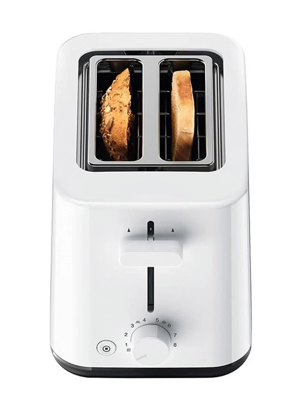 BRAUN Toaster, 2 Slots, 8 Browning Setting, Intelligent Heat Control, 3 in 1 Browning Knob, BPA Free, Illuminated Button, Auto Shut Off, Safety System 900 W HT1010WH White