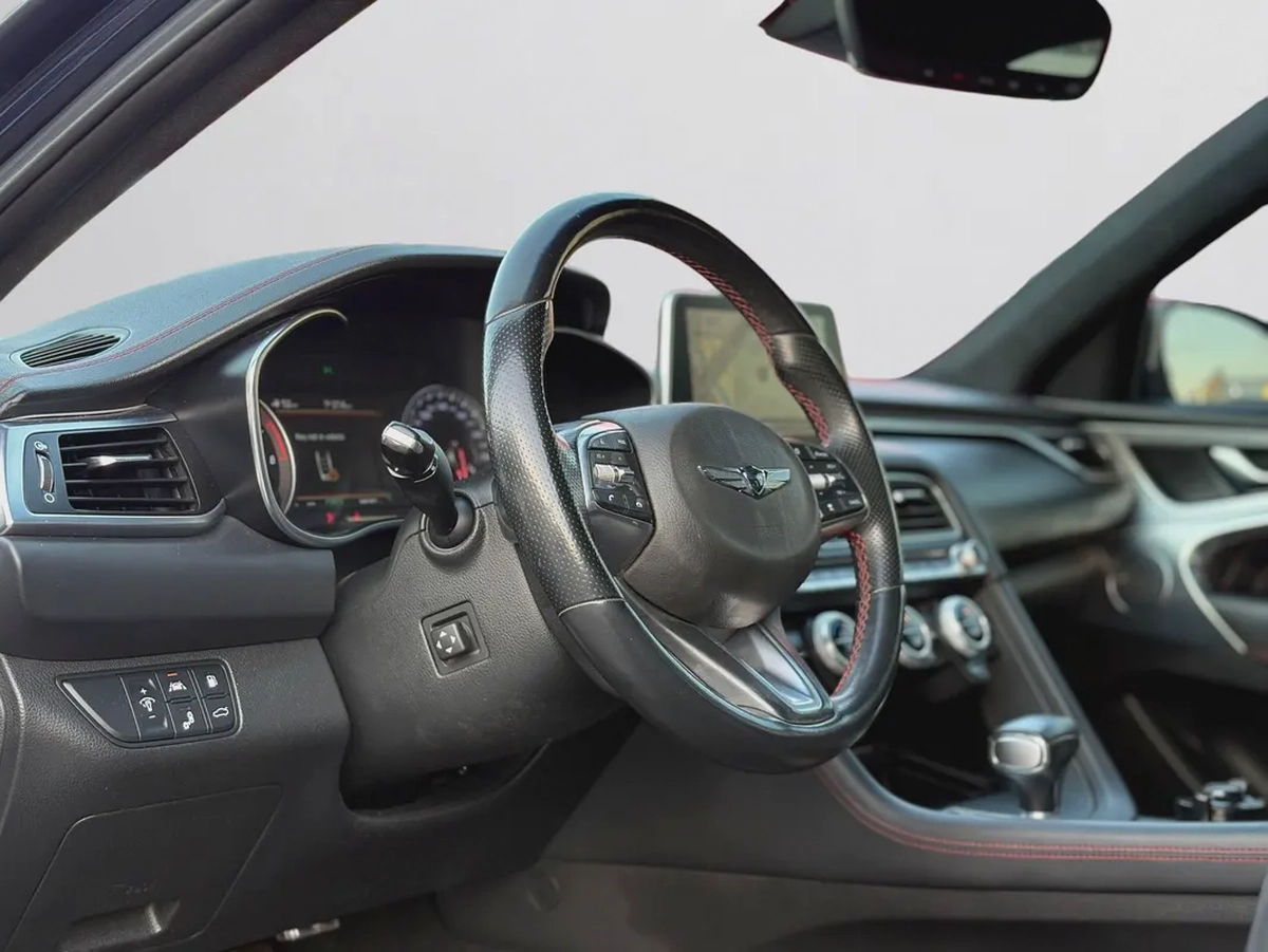 AED 1,440 P.M | 0% DOWN PAYMENT | GENESIS G70 PRESTIGE | 3.3L TWIN-TURBO V6 | 2018 | KOREAN SPECS