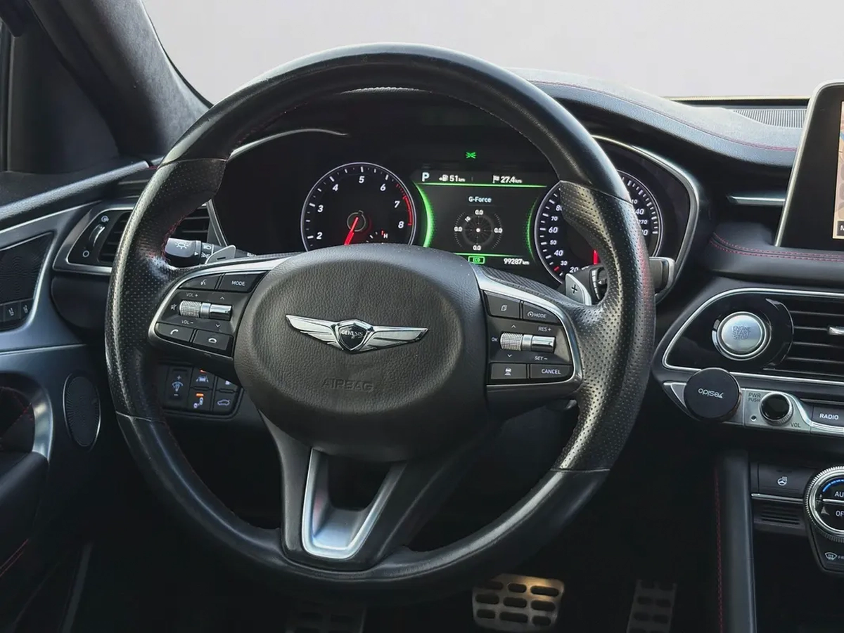 AED 1,440 P.M | 0% DOWN PAYMENT | GENESIS G70 PRESTIGE | 3.3L TWIN-TURBO V6 | 2018 | KOREAN SPECS