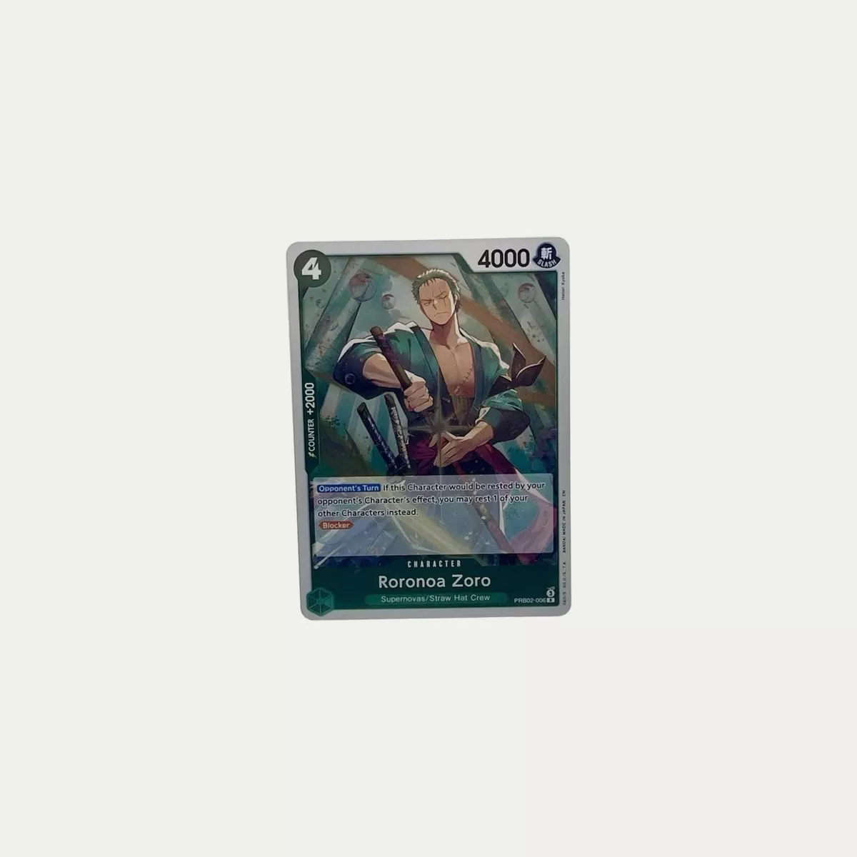 2025 One Piece Roronoa Zoro #PRB02-006 R-0-0