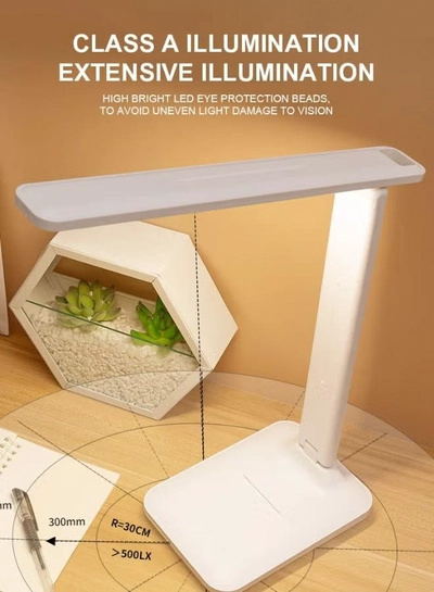 QLIGHT LED Desk Lamp Reading Eye Protection 3 Color Rechargeable Table Lamp Stepless Dimmable Touch Table Light Bedside Lights Flexible Lamp Rechargeable USB Desk Night Light for Reading Working Studying-8