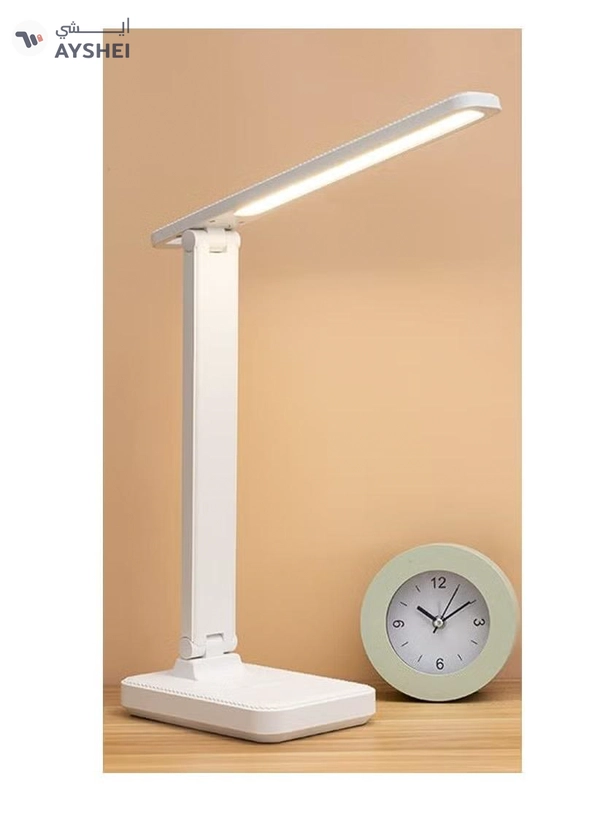 QLIGHT LED Desk Lamp Reading Eye Protection 3 Color Rechargeable Table Lamp Stepless Dimmable Touch Table Light Bedside Lights Flexible Lamp Rechargeable USB Desk Night Light for Reading Working Studying