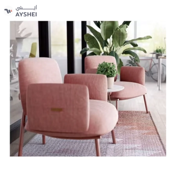 NAVODESK Cloud Chair, Single Seater Sofa, Lounge & Waiting Chair, Modern Fabric Armchair