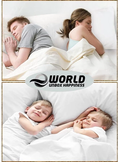 Eworld 4 Pieces Waterproof Standard Size White Pillow Protectors-4