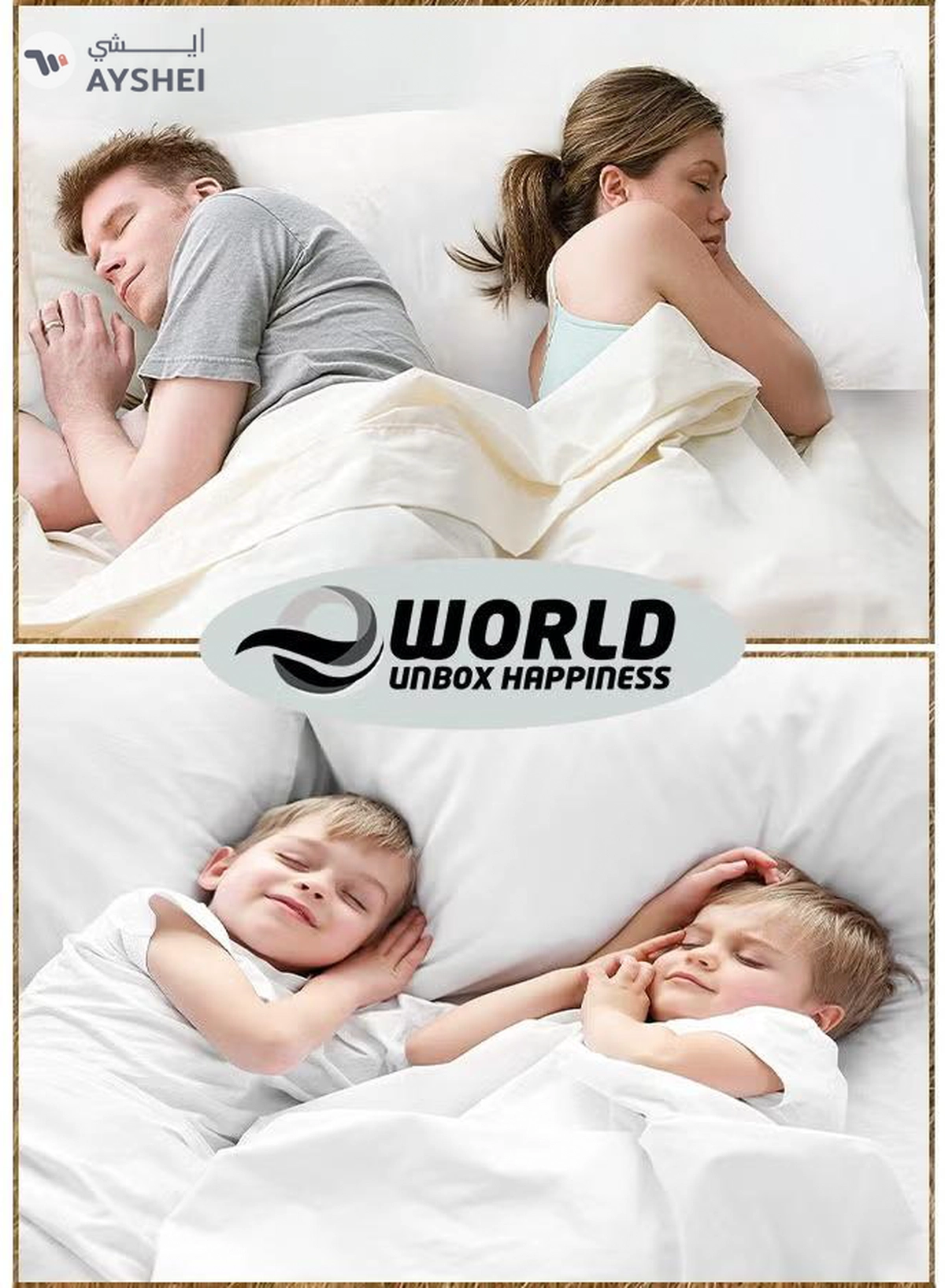 Eworld 4 Pieces Waterproof Standard Size White Pillow Protectors-4-4