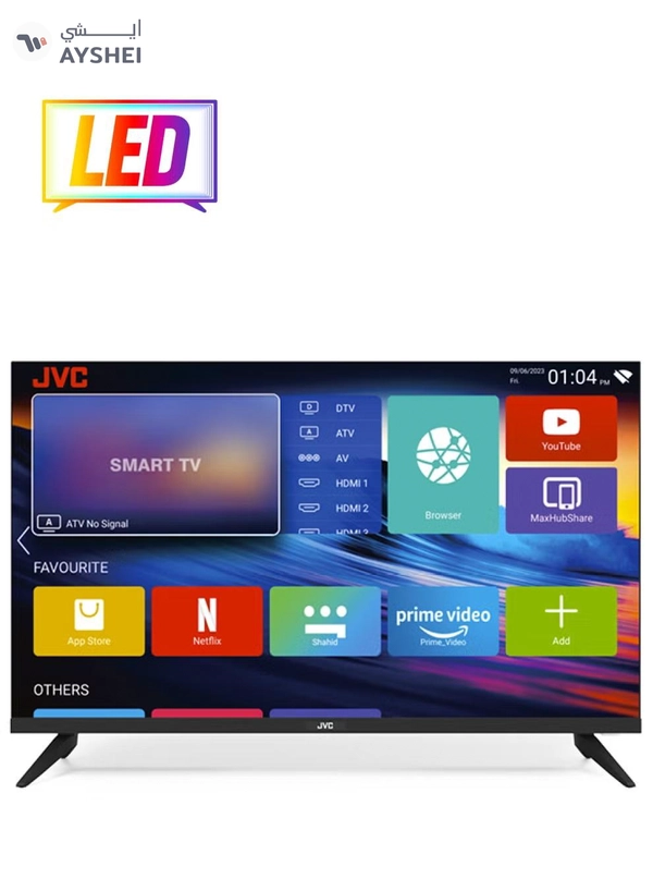 JVC 32 inch HD Edgeless Android 14 Smart TV With Wifi, Dolby Audio, Quadcore Processor LT-32N3105 Black