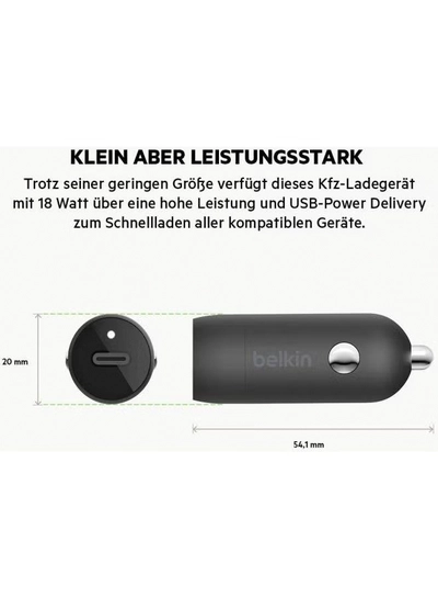 belkin USB Car Charger With Lightning USB To Cable-4