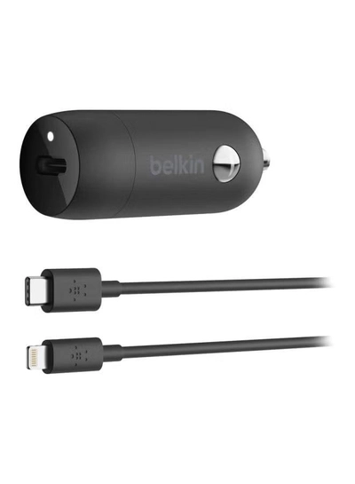 belkin USB Car Charger With Lightning USB To Cable-0