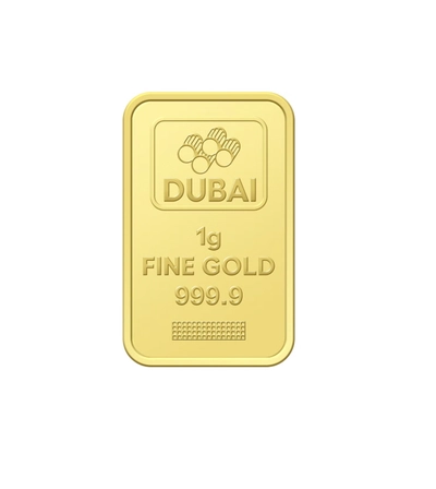 Dubai 1g Pure 999.9 Fine Gold Bar 24KT-0