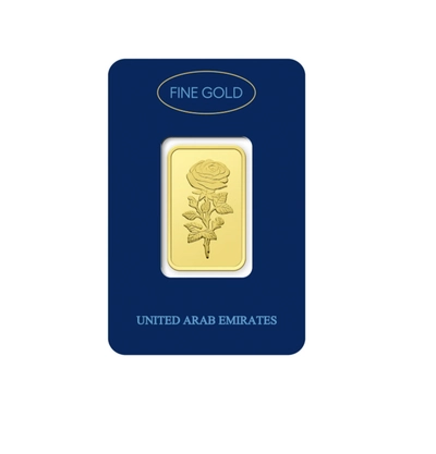 Dubai 1g Pure 999.9 Fine Gold Bar 24KT-2