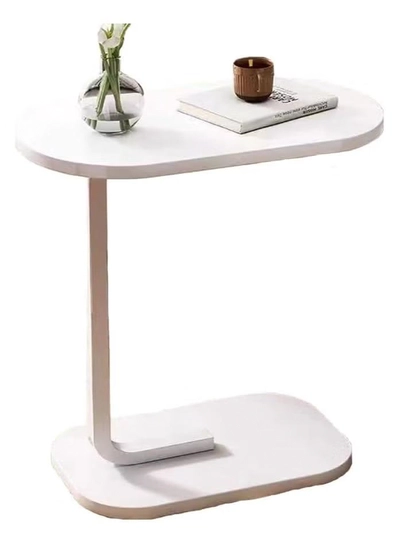 DubaiGallery Side Table Small Bedside Table Mini Skinny Bedside Table End Table, Space Saving Height 27.6 inches (70 cm) C-Shaped Coffee Table, Side Sofa Snack Table for Sofa Reclining Furniture-2