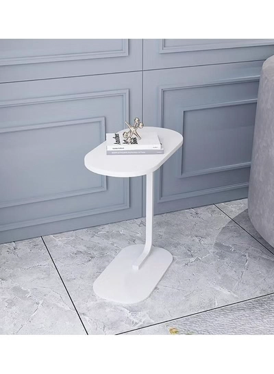DubaiGallery Side Table Small Bedside Table Mini Skinny Bedside Table End Table, Space Saving Height 27.6 inches (70 cm) C-Shaped Coffee Table, Side Sofa Snack Table for Sofa Reclining Furniture-3