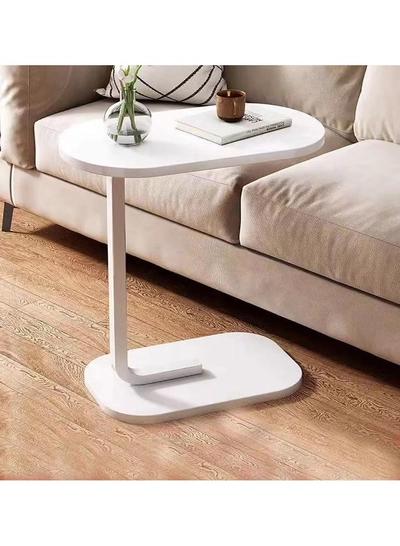 DubaiGallery Side Table Small Bedside Table Mini Skinny Bedside Table End Table, Space Saving Height 27.6 inches (70 cm) C-Shaped Coffee Table, Side Sofa Snack Table for Sofa Reclining Furniture-0