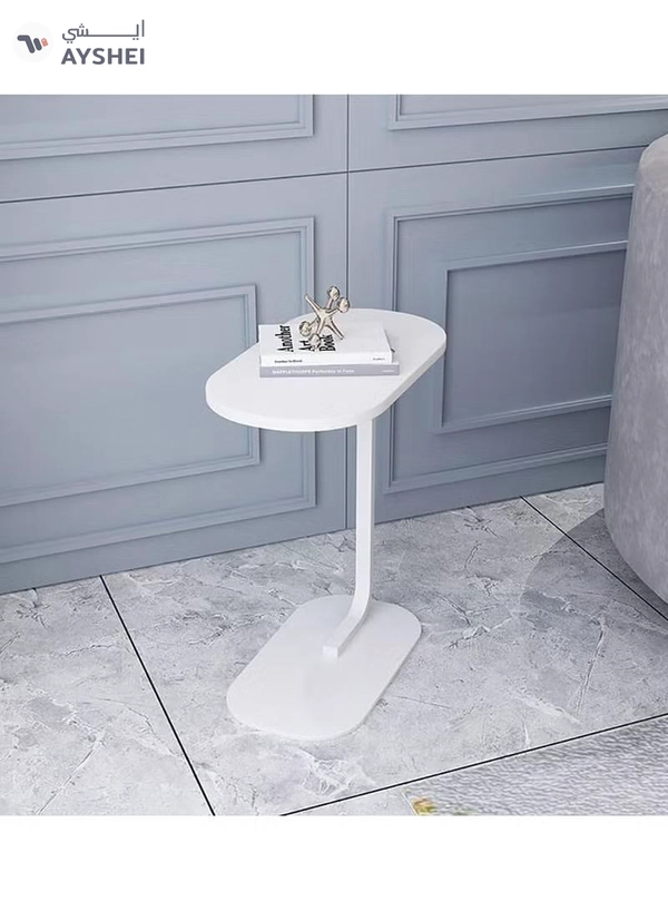 DubaiGallery Side Table Small Bedside Table Mini Skinny Bedside Table End Table, Space Saving Height 27.6 inches (70 cm) C-Shaped Coffee Table, Side Sofa Snack Table for Sofa Reclining Furniture