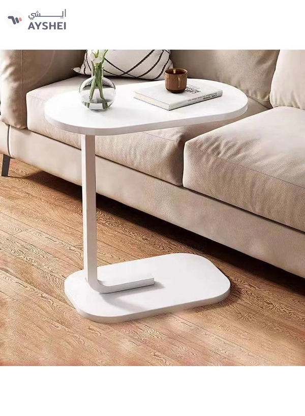 DubaiGallery Side Table Small Bedside Table Mini Skinny Bedside Table End Table, Space Saving Height 27.6 inches (70 cm) C-Shaped Coffee Table, Side Sofa Snack Table for Sofa Reclining Furniture