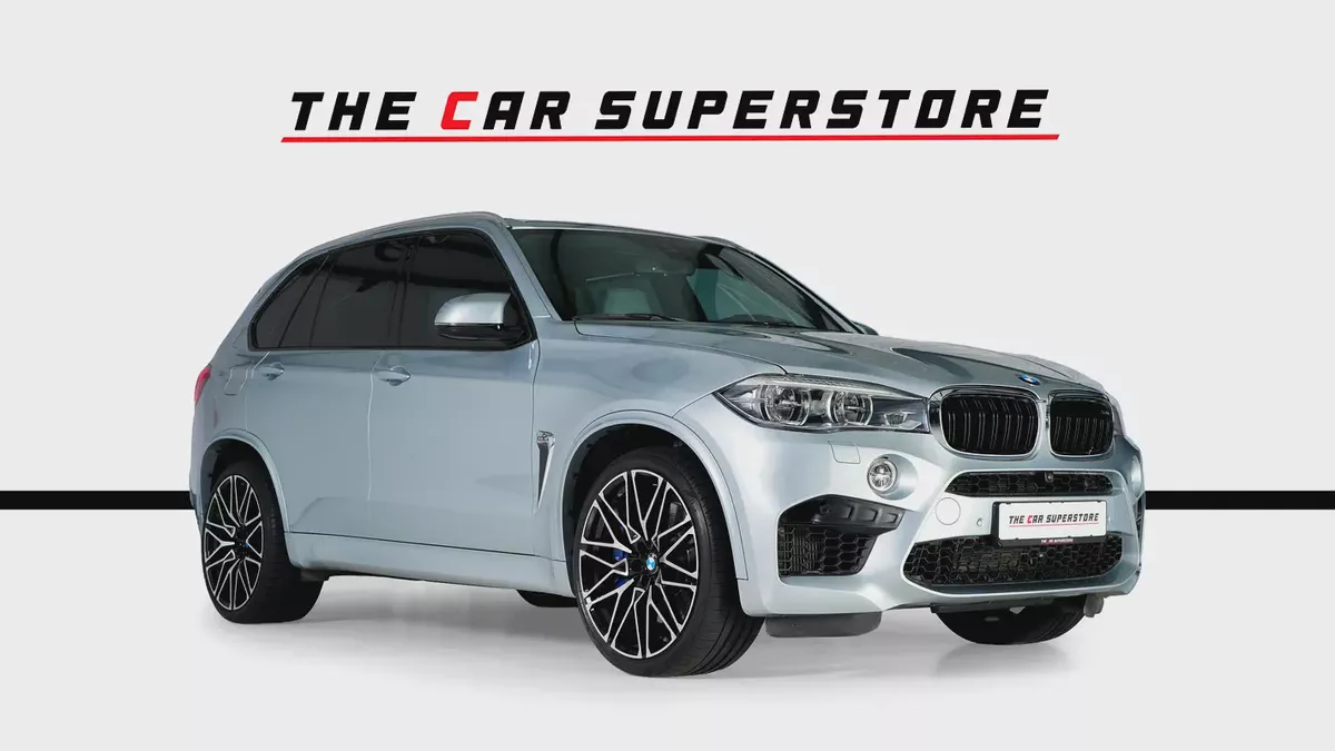 BMW X5 M-GCC-AGMC Full Service History-Silverstone Metallic Paint-Diamond Cut 22 Inch Rims-1-1