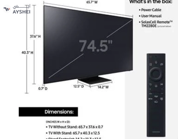 Renewed -Samsung 75" QN800B Neo QLED 8K HDR Smart TV 75QN800B