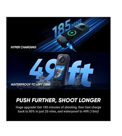 Insta360 X5 - Waterproof 8K 360° Action Camera, Leading Low Light, Invisible Selfie Stick Effect-4
