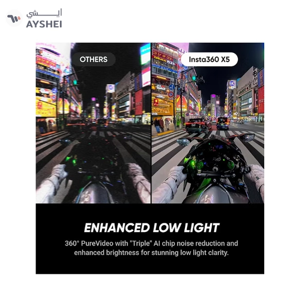 Insta360 X5 - Waterproof 8K 360° Action Camera, Leading Low Light, Invisible Selfie Stick Effect