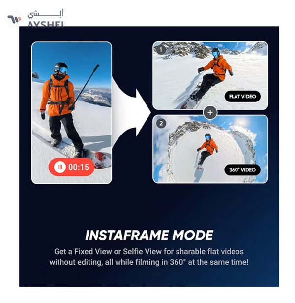 Insta360 X5 - Waterproof 8K 360° Action Camera, Leading Low Light, Invisible Selfie Stick Effect
