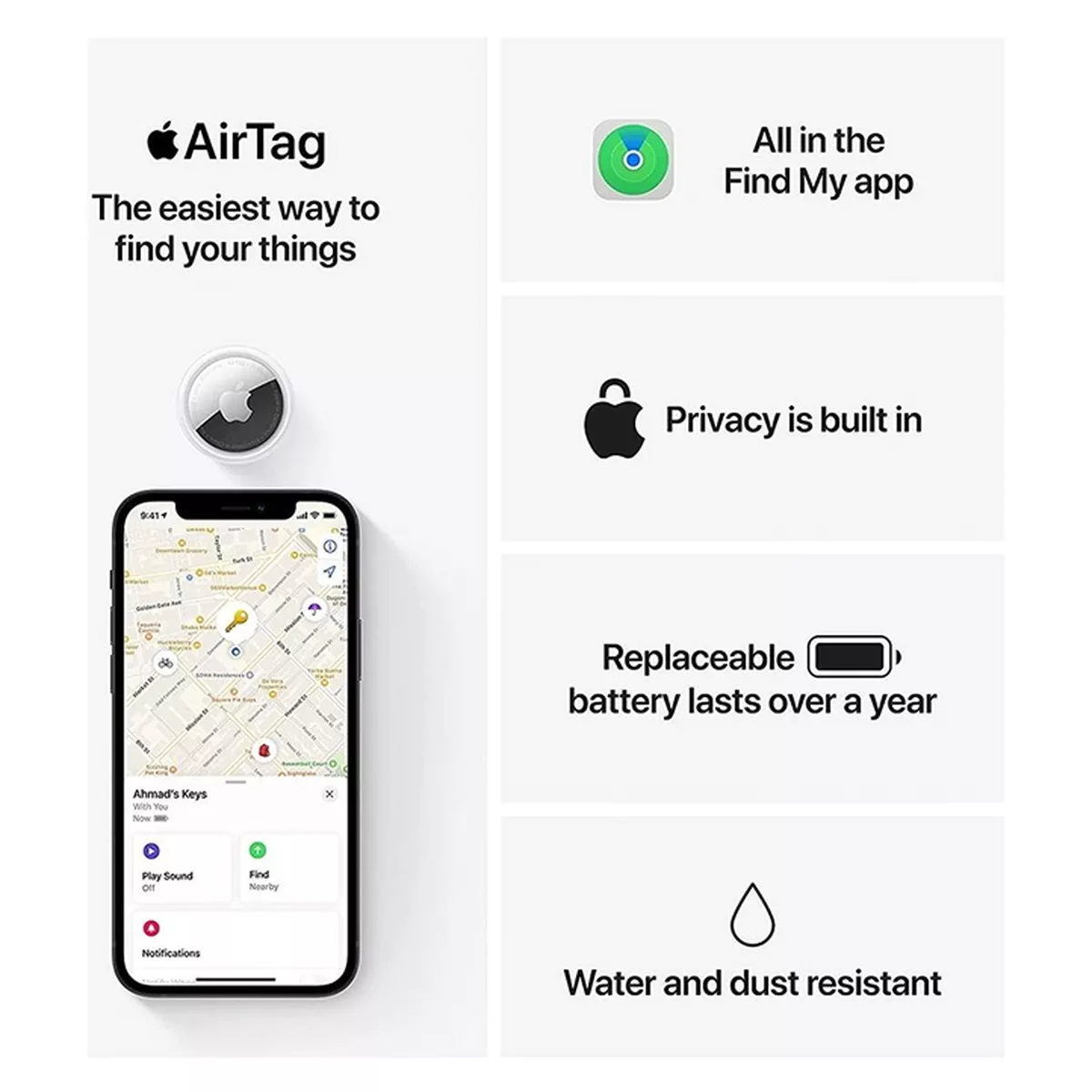 Apple AirTag Pack of 4 White-2-2