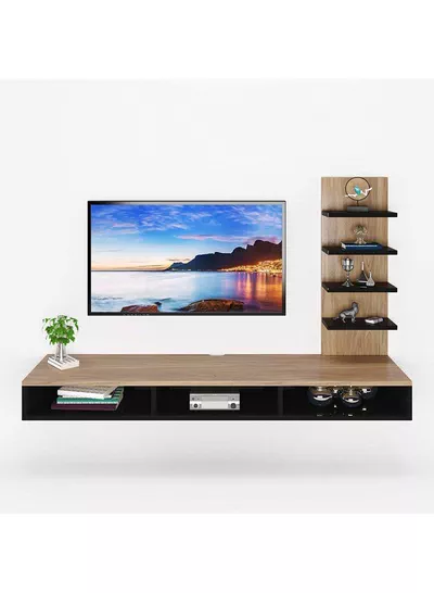 Wooden Twist TV Unit Shelf Dressing and Bed Size Table for Home Office-3