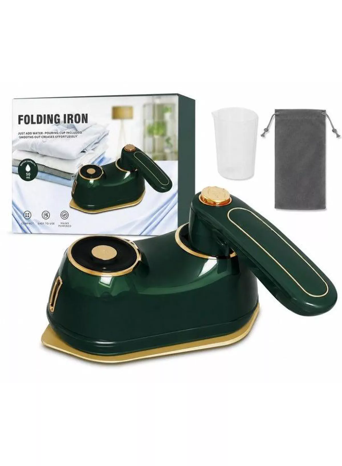 Portable Garment Iron for Quick Wrinkle Removal Keep your wardrobe looking fresh with this convenient folding iron. Its compact construction, simple operation, and steam capability make it a practical choice for travelers, students, professionals, and everyday household use.-5-5