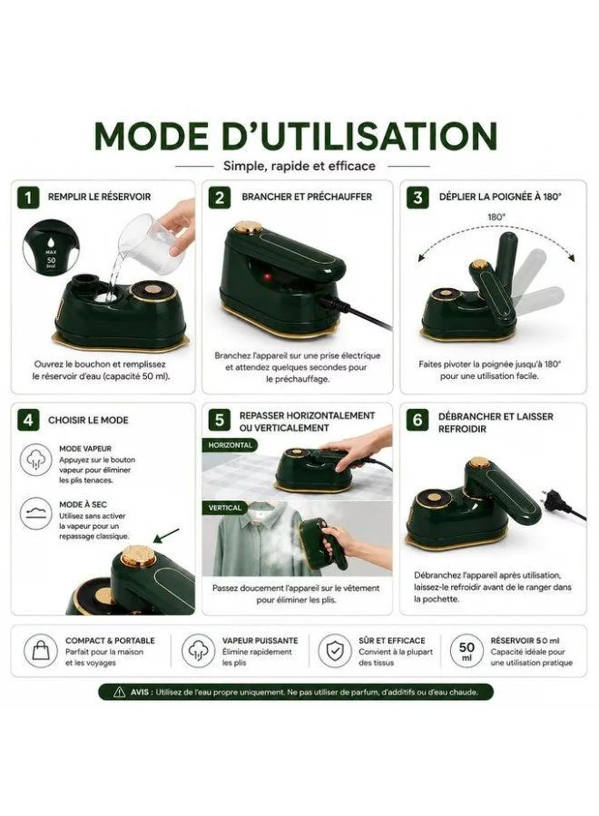 Portable Garment Iron for Quick Wrinkle Removal Keep your wardrobe looking fresh with this convenient folding iron. Its compact construction, simple operation, and steam capability make it a practical choice for travelers, students, professionals, and everyday household use.-8-8