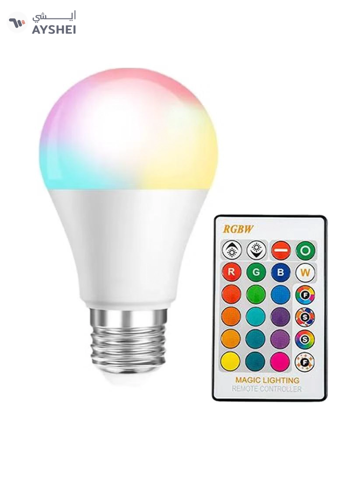 Yuwell RGBW Smart LED Light Bulb 24 Color Changing Bulb With Remote Control Smart Bulb With 16 Million Color Range E27-18W Bulb 50000 Hour Lifespan 2700K-6500K Color Temperature For Home Room Decoration-2-2