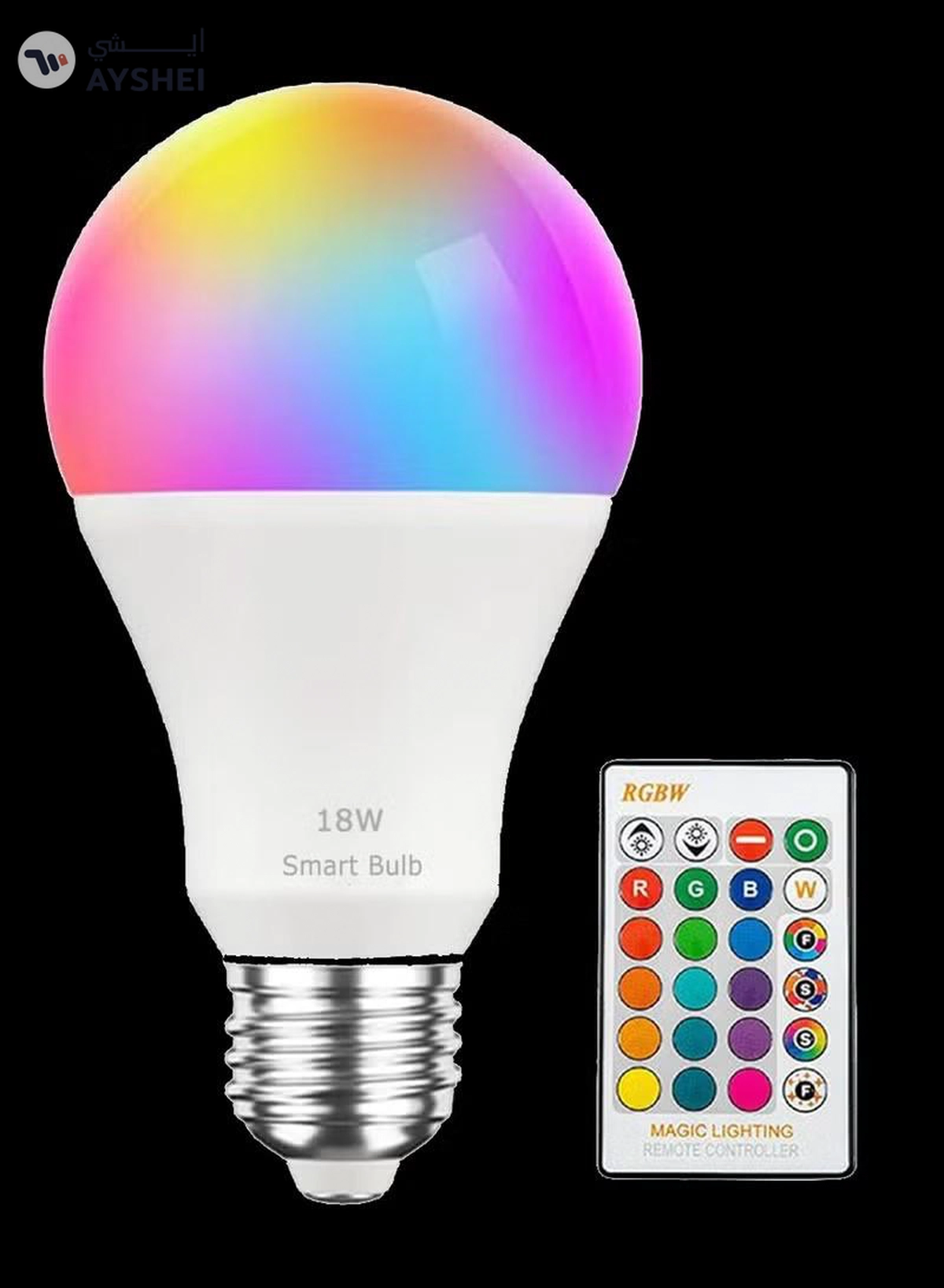 Yuwell RGBW Smart LED Light Bulb 24 Color Changing Bulb With Remote Control Smart Bulb With 16 Million Color Range E27-18W Bulb 50000 Hour Lifespan 2700K-6500K Color Temperature For Home Room Decoration-6-6