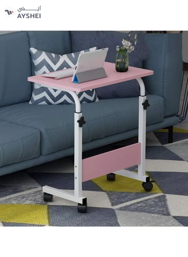 DubaiGallery Adjustable Height Laptop Table with, Mobile Computer Stand Desk Portable Side Table for Bed Sofa, Bed, Balcony, Garden Folding Table