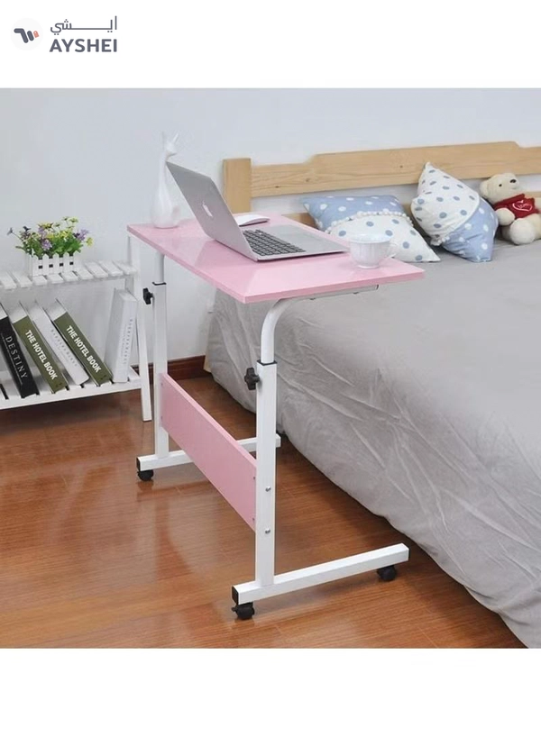 DubaiGallery Adjustable Height Laptop Table with, Mobile Computer Stand Desk Portable Side Table for Bed Sofa, Bed, Balcony, Garden Folding Table