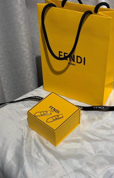 Fendi FF Logo Crystal Earrings-0