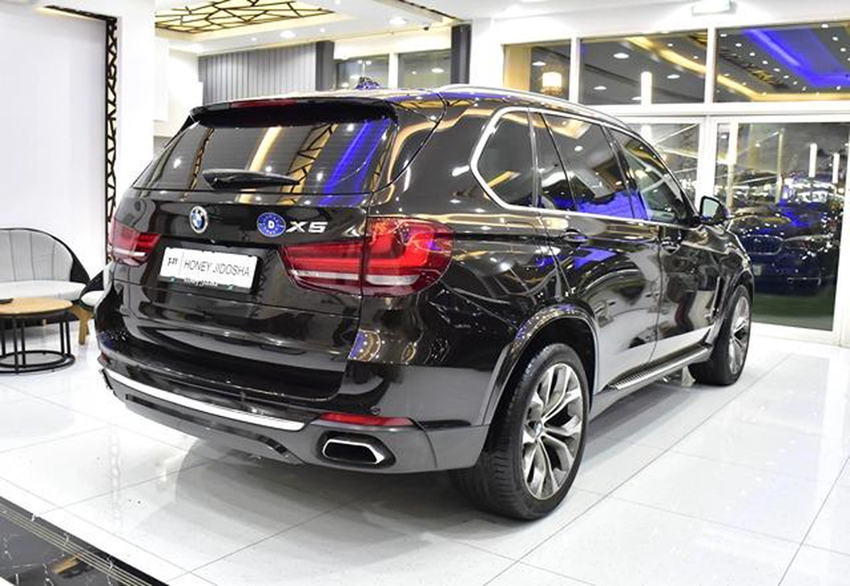 BMW X5 xDrive50i ( 2014 Model ) in Brown Color GCC Specs-4-4