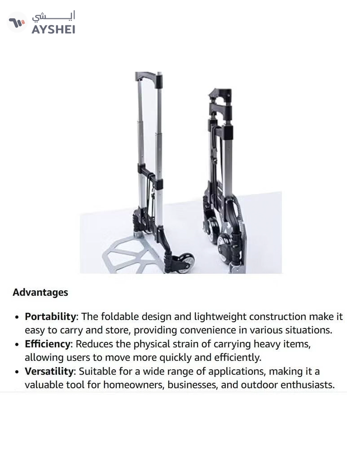 ABBASALI 2 Wheel Foldable Mini Trolley Carrier 150kg-1-1