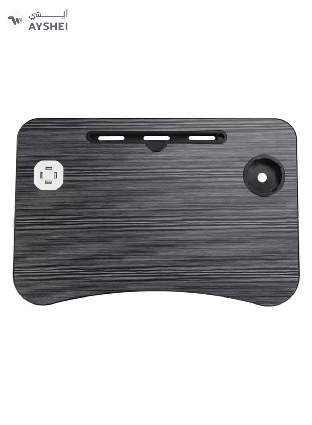 DubaiGallery Portable Folding laptop Table with 4 USB Port/Cup Holder for Bed Couch/Sofa with Free LED Light and USB Fan-1-1